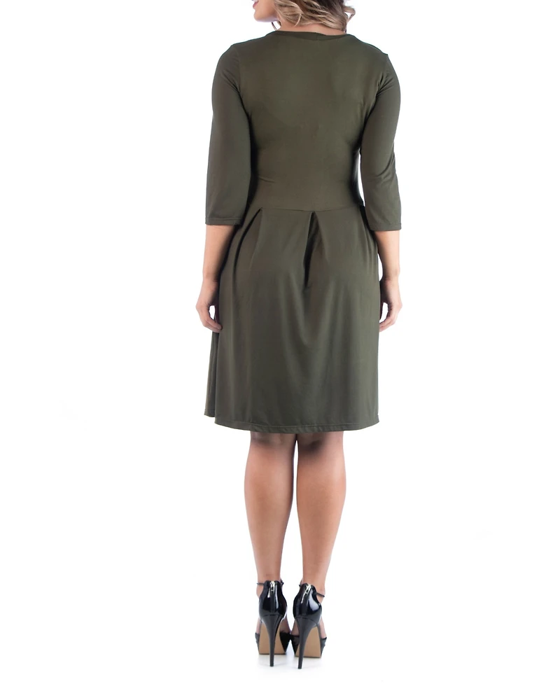 Women's Plus Fit and Flare Dress