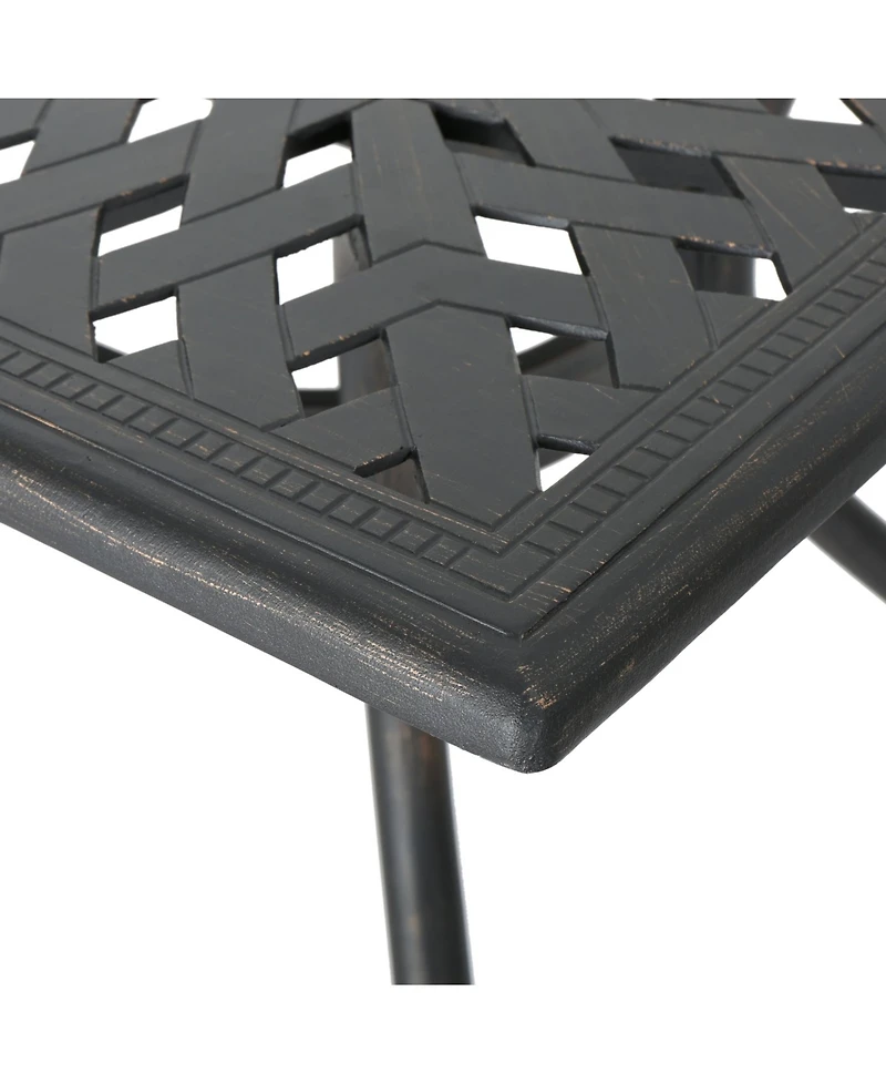 Noble House Austin Outdoor Cast Rectangular Dining Table