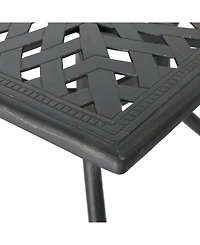 Noble House Austin Outdoor Cast Rectangular Dining Table