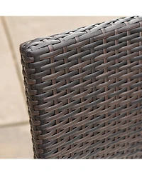 Noble House Rhode Island Outdoor Dining Chairs with Cushions, Set of 2