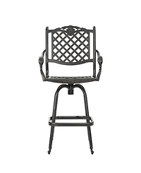 Noble House Cobb Outdoor Cast Barstool, Set of 2