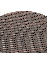 Noble House Tampa Outdoor 3 Piece Chat Set with Round Table