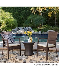 Noble House Canduba Outdoor 3 Pieces Chat Set
