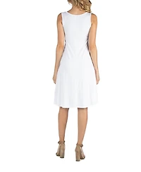 24seven Comfort Apparel A Line Slim Fit and Flare Maternity Dress