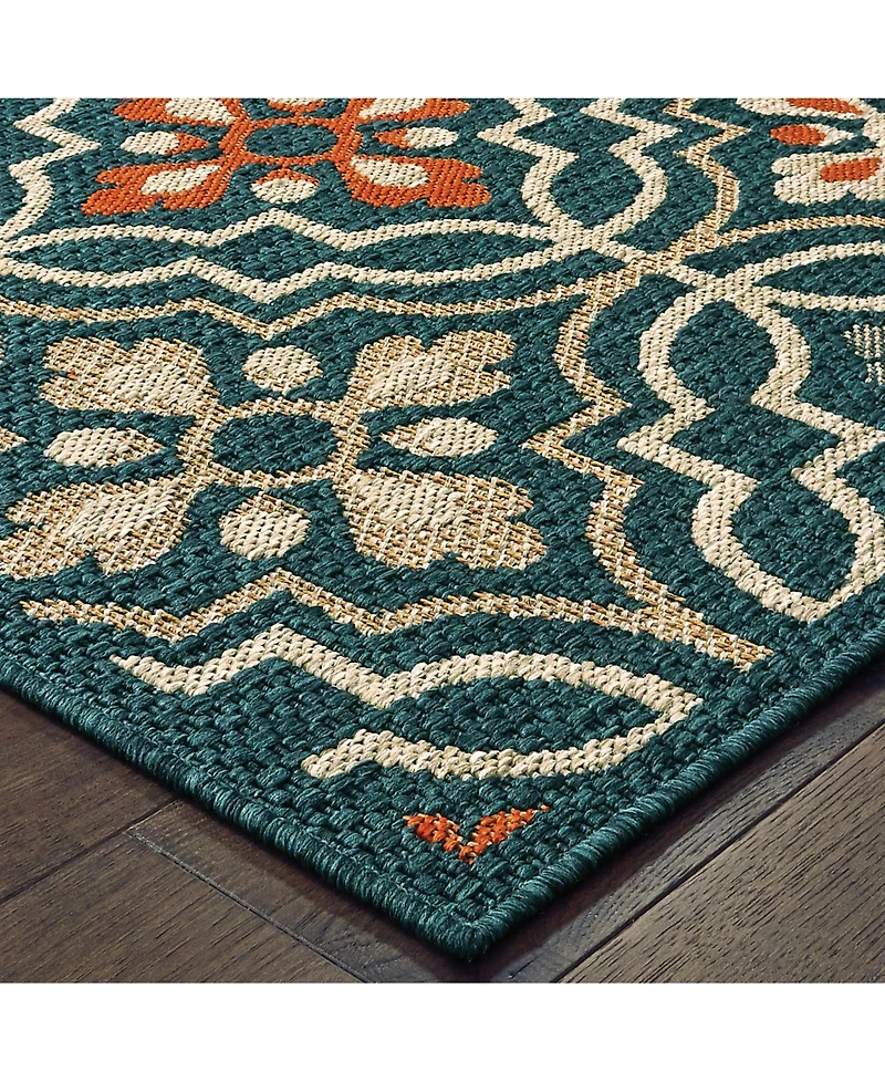Oriental Weavers Latitude 709 Blue 5'3" x 7'3" Outdoor Area Rug