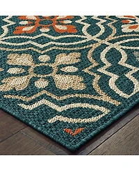 Oriental Weavers Latitude 709 Blue 5'3" x 7'3" Outdoor Area Rug