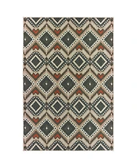 Oriental Weavers Latitude 002X3 Gray 7'10" x 10' Outdoor Area Rug