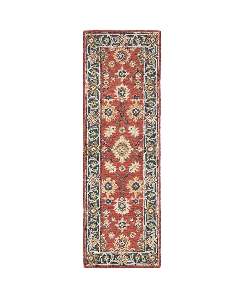 Oriental Weavers Alfresco 28404 Red 2'6" x 8' Runner Rug