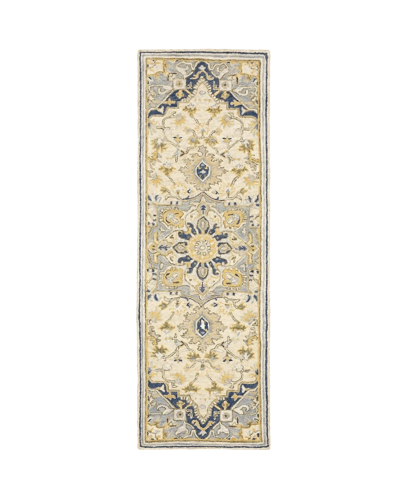Oriental Weavers Alfresco 28402 Blue 2'6" x 8' Runner Rug