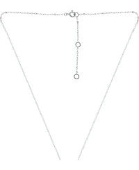 Giani Bernini Cubic Zirconia Heart Pendant Necklace in Sterling Silver, 16" + 2" extender, Created for Macy's