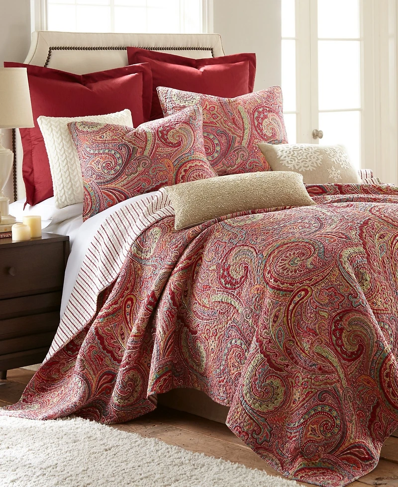 Levtex Spruce Paisley Reversible 3-Pc. Quilt Set, Full/Queen