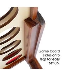 Hey Play 4-In-a-Row - Giant Classic Wooden Game For Indoor And Outdoor Play, 2 Player Strategy And Skill Fun Backyard Lawn Toy For Kids And Adults