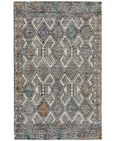Simply Woven Anastasia R8479 Black Area Rug