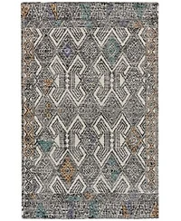 Simply Woven Anastasia R8479 Black Area Rug