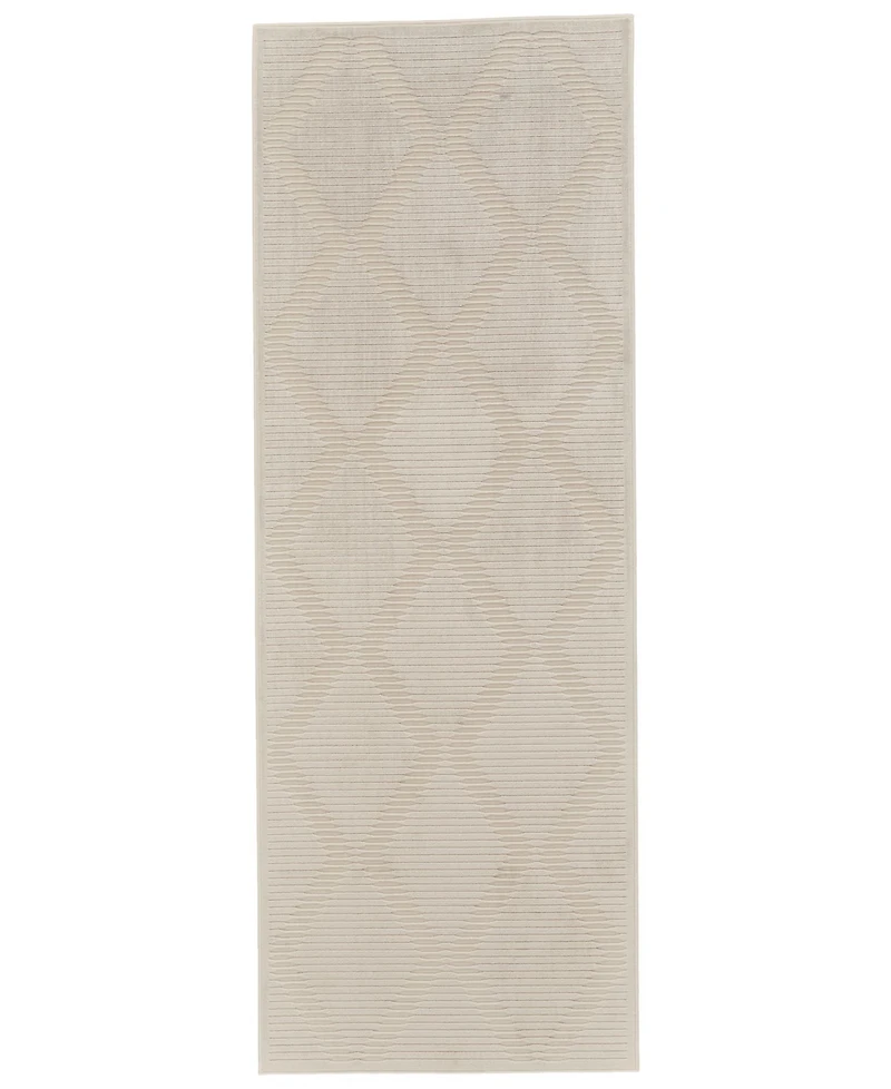 Feizy Prasad R3678 Cream 2'10" x 7'10" Runner Rug