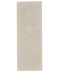 Feizy Prasad R3678 Cream 2'10" x 7'10" Runner Rug