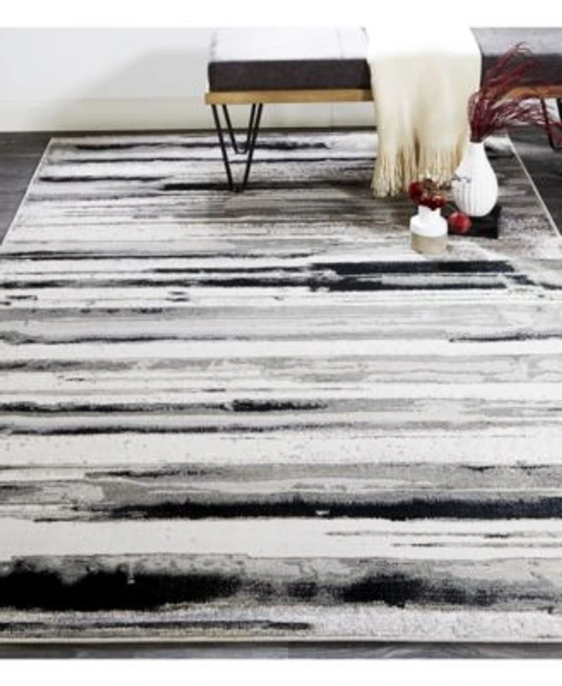 Simply Woven Hadlee R3049 Silver Rug