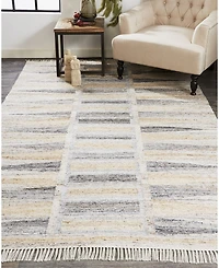 Feizy Beckett R0817 Gray 5' x 8' Area Rug