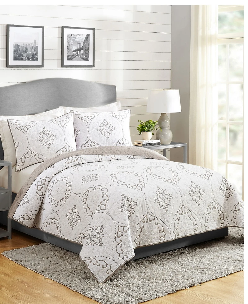 Modern Heirloom Chambers Quilt Set, Full/Queen