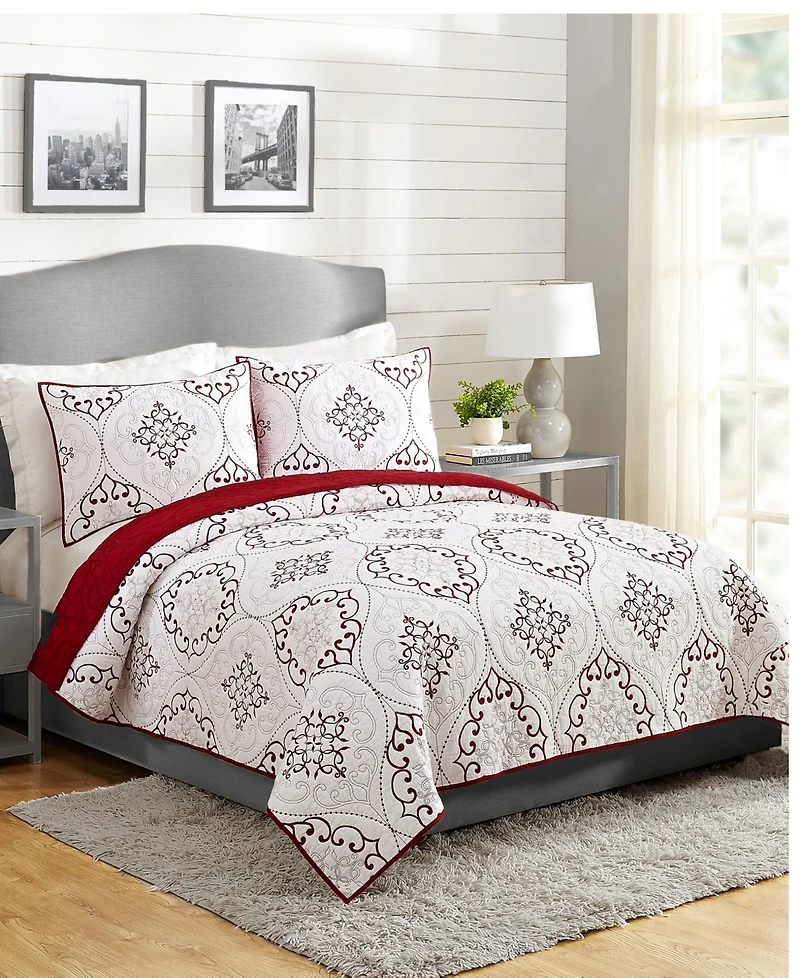 Modern Heirloom Chambers Quilt Set, Full/Queen