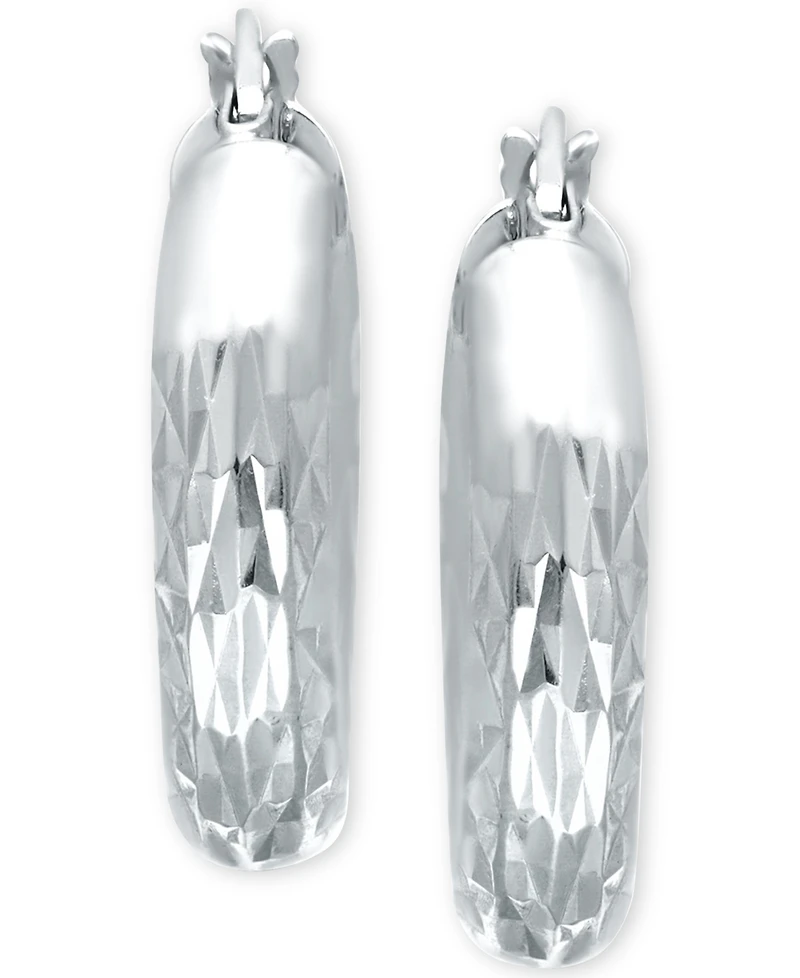 Giani Bernini Small Embellished Hoop Earrings in Sterling Silver, 20mm, Created for Macy's