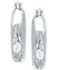 Giani Bernini Small Embellished Hoop Earrings in Sterling Silver, 20mm, Created for Macy's