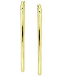Giani Bernini Medium Oval Skinny Hoop Earrings 18K Gold-Plated Sterling Silver, or 1-5/8", Created for Macy's