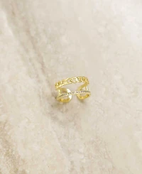 Ettika Wanderer Crystal and Gold - Tone Ring
