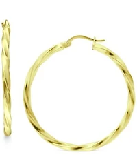 Giani Bernini Twist Hoop Earrings In 18k Gold Plated Sterling Silver Or Sterling Silver Created For Macys