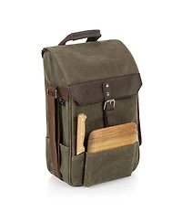 Legacy by Picnic Time 2 Bottle Insulated Wine & Cheese Cooler with Cheese Board, Knife & Corkscrew