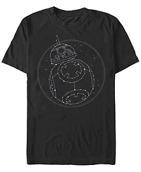 Fifth Sun Men's Star Wars The Rise of Skywalker Bb-8 Starry Constellation Short Sleeve T-shirt