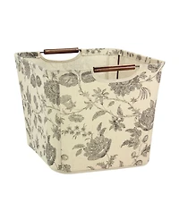 Household Essentials Tapered Storage Bin with Wood Handles