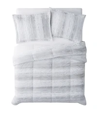 Christian Siriano New York Snow Leopard 3 Piece Comforter Set, King