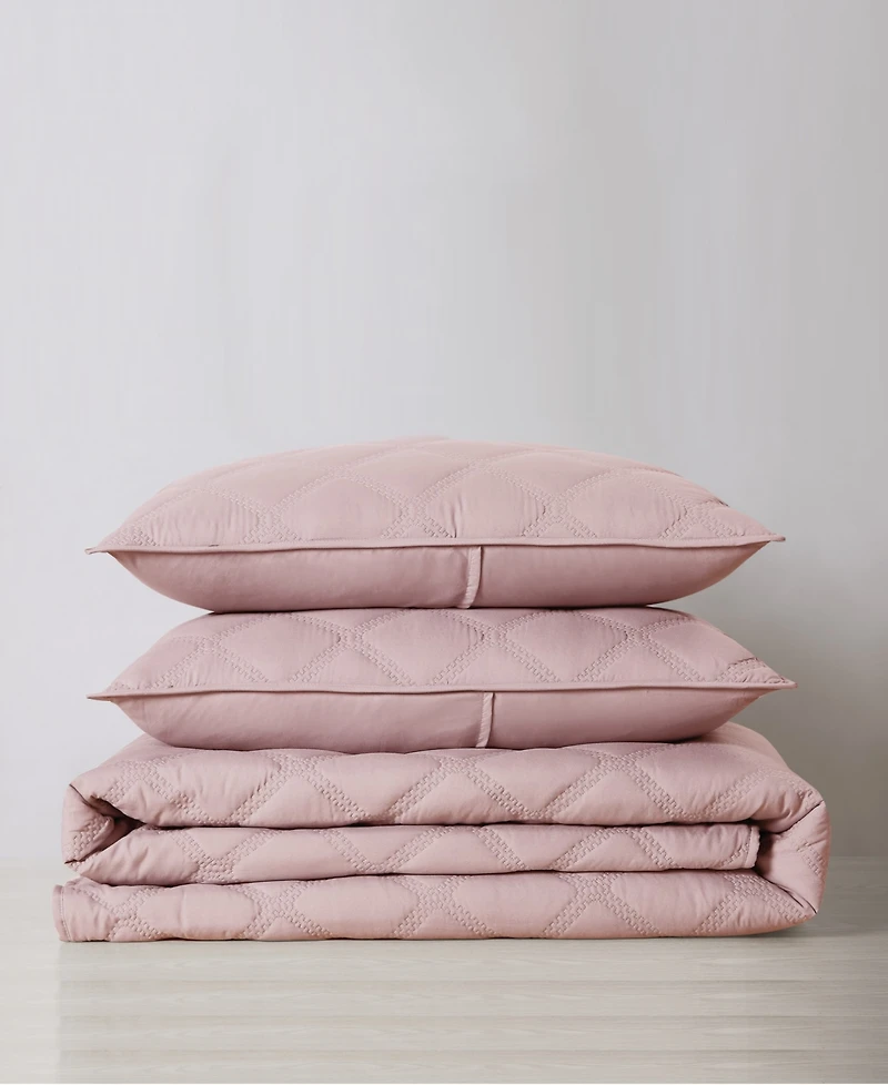 Truly Soft Everyday 3D Puff 3-Pc. Quilt Set, King