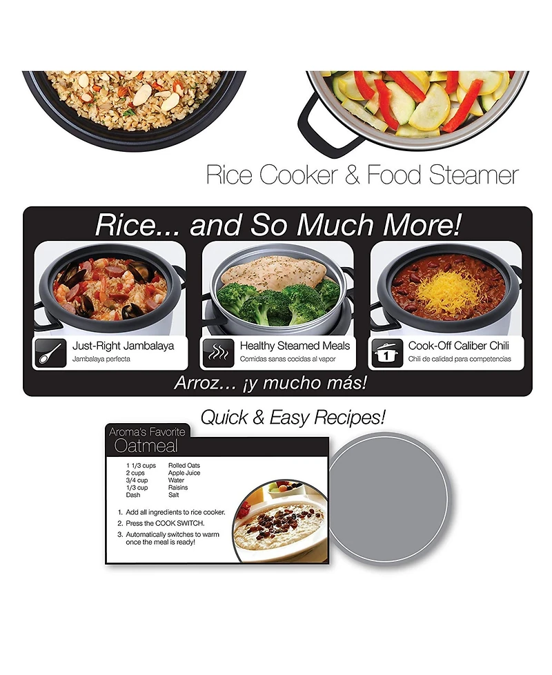 Aroma Arc-747-1NG 14 Cup Rice Cooker and Food Steamer