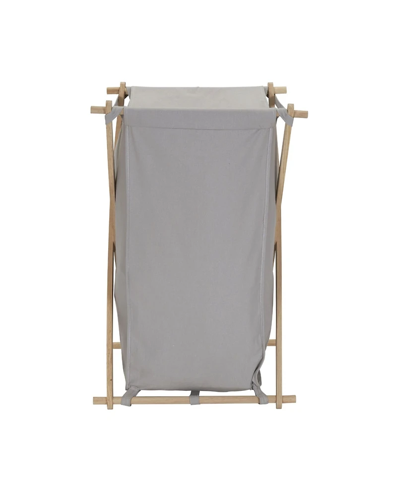 Wood X Frame Hamper