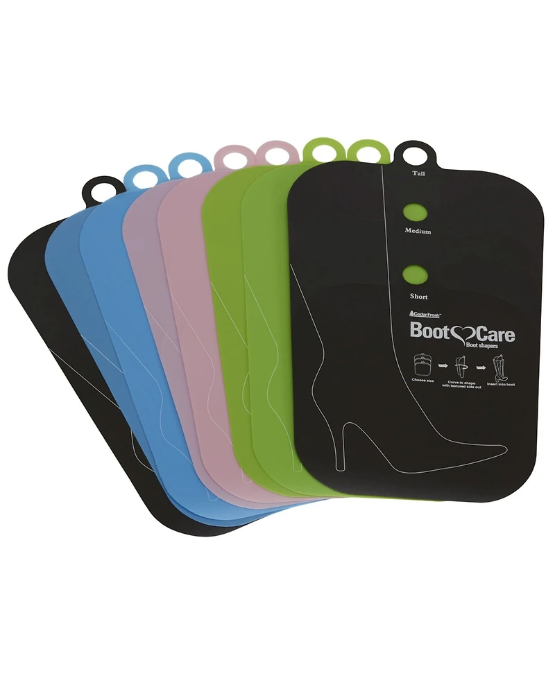 Household Essentials CedarFresh Boot Shapers, 4 Pairs, Plastic Boot Inserts, Multicolor