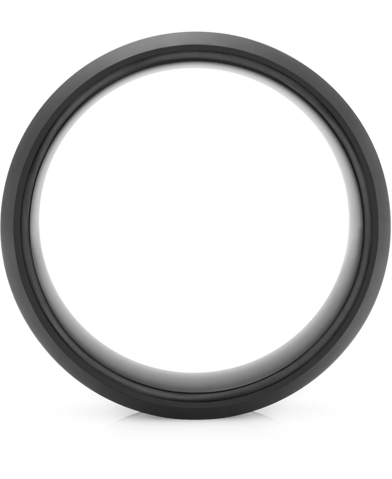 Men's Satin Bevel Band Black Ion-Plated Tantalum