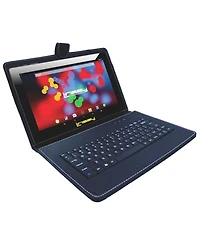 Linsay New 10.1" Tablet Octa Core 128GB Bundle with Black Keyboard Case and Newest Android 14