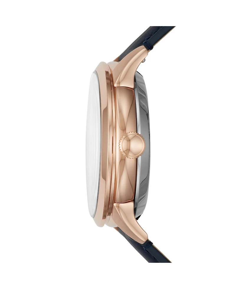 Fossil Townsman Automatic Navy Leather Watch 44mm