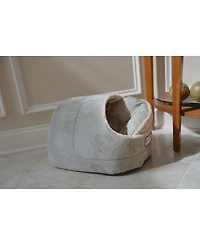 Armarkat Faux Suede Cozy Enclosed Cave Cat Kitten Sleeping Bed, 18"(L) X 12.5"(W) X 11.5"(H), C18HHL/Mh, Sage Green