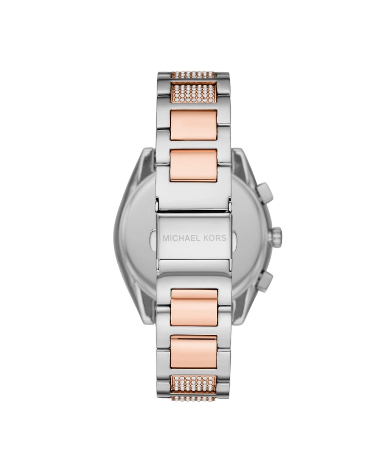 Michael Kors Women's Janelle Women's Two-Tone Pave Glitz Bracelet Watch 42mm MK7098