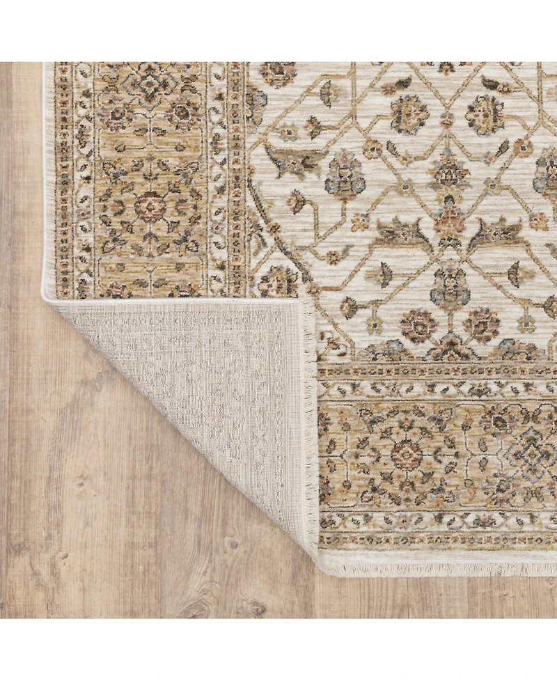 Oriental Weavers Maharaja 1J Ivory and Gold 6'7" x 9'6" Area Rug