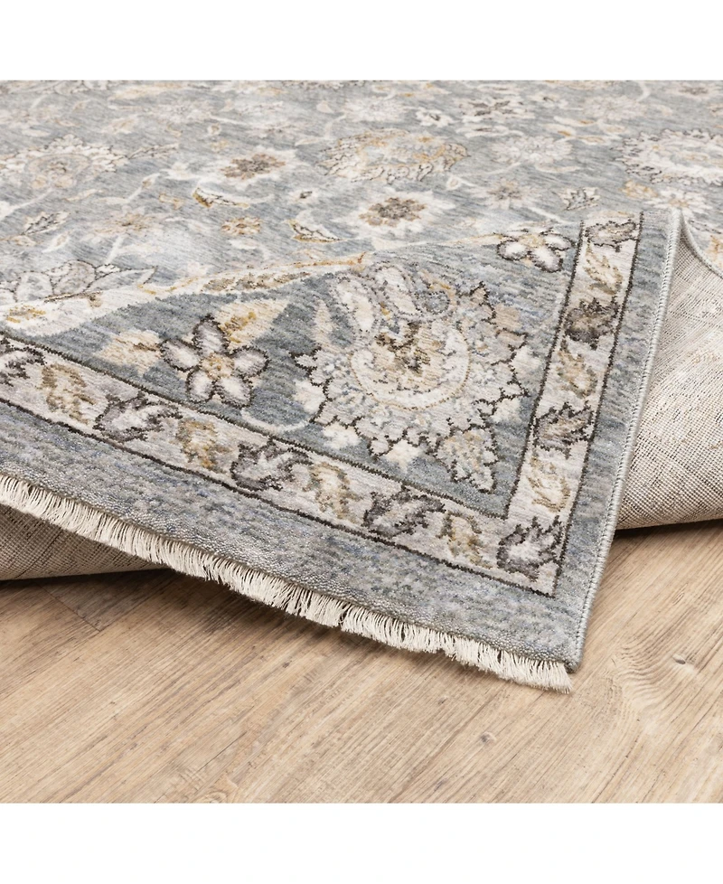 Oriental Weavers Maharaja 70E Blue and Ivory 2'3" x 7'6" Runner Rug