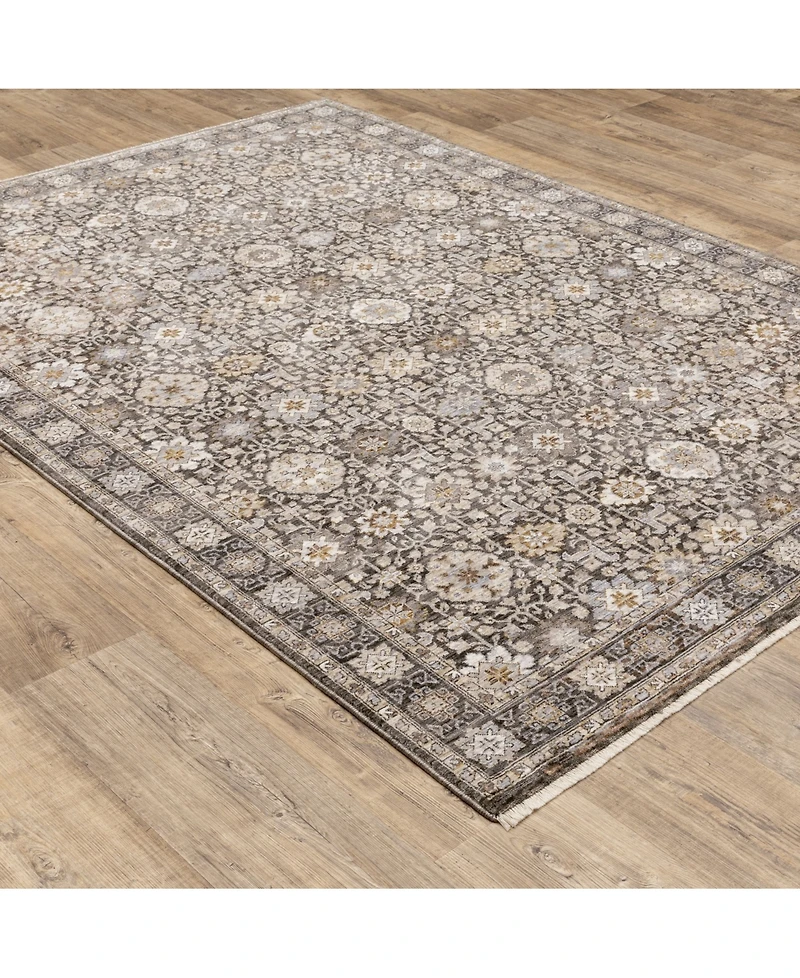 Oriental Weavers Maharaja 71W Gray and Ivory 7'10" x 10'10" Area Rug