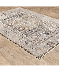 Oriental Weavers Maharaja 1803X Gray and Blue 9'10" x 12'10" Area Rug