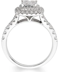Diamond Princess Halo Engagement Ring (1 ct. t.w.) in 14k White Gold