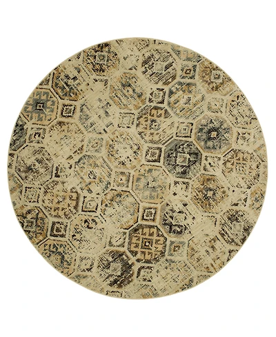 Closeout! Karastan Elements Tunis Beige 8' x 8' Round Area Rug