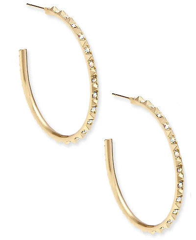 Kendra Scott Medium Pave C-Hoop Earrings, 1.7"