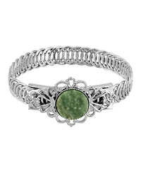 2028 Silver-Tone Semi Precious Belt Bracelet